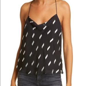 ALICE + OLIVIA Harmon Racerback Silk Tank-NWT-Med